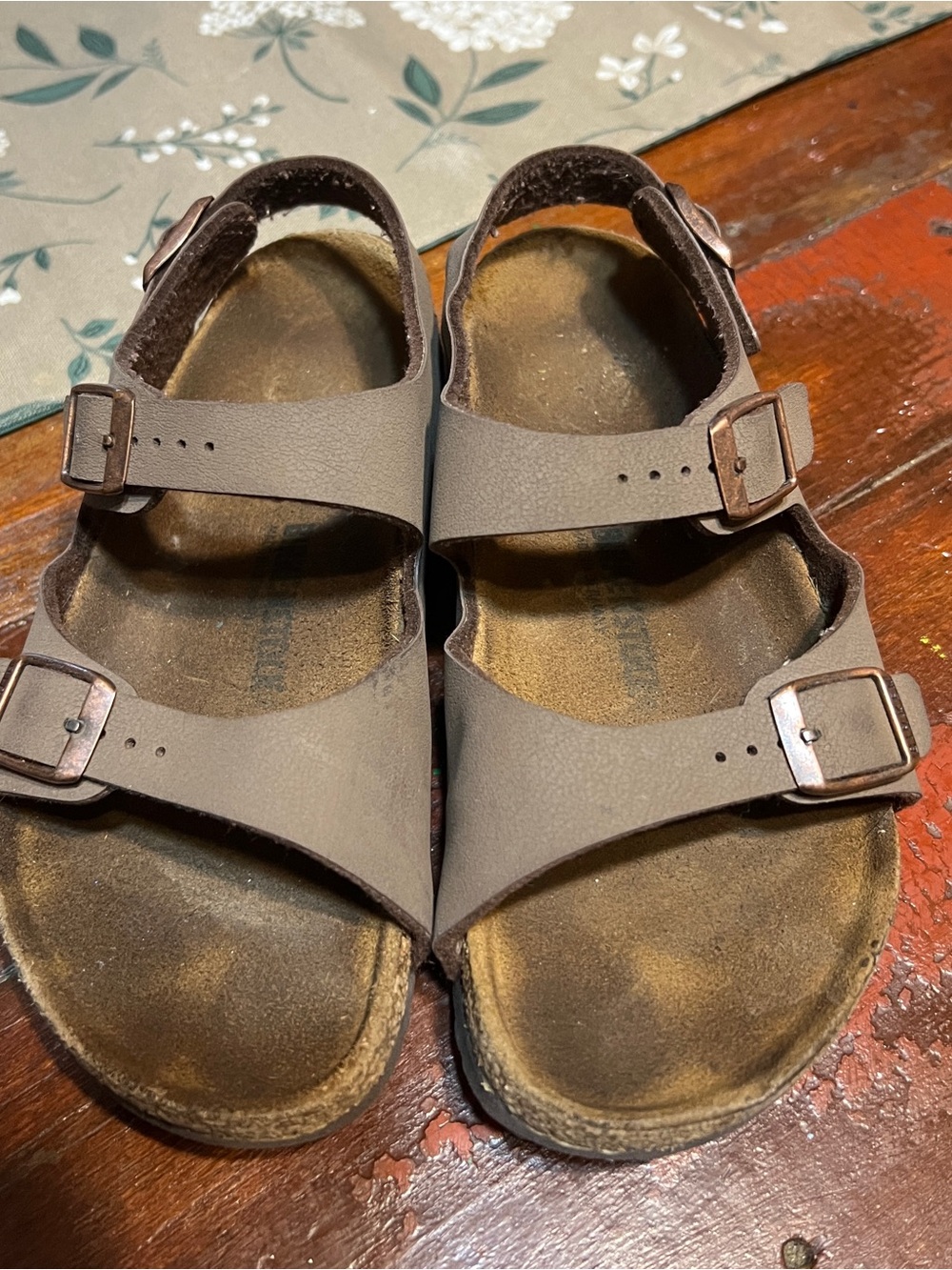 Birkenstock Kids Brown Double-Buckle Sandals